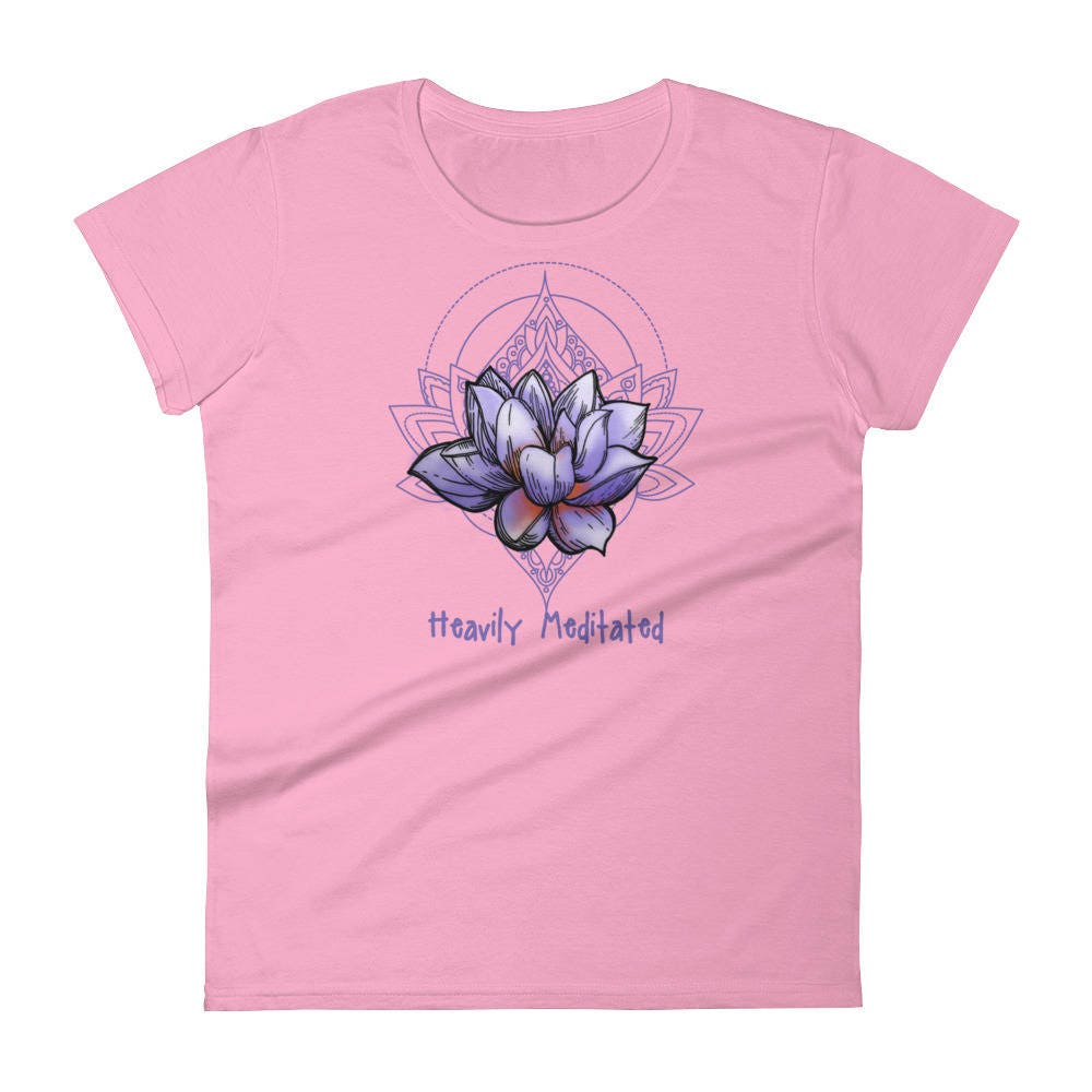 Unique Lotus Printed T Shirts Cute Floral Women Short Sleeve Tees Heavily  Meditated Yoga T Shirt for Ladies Colorful Girls Clothing -  Canada