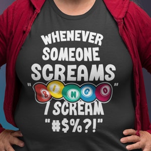 Camiseta engraçada de bingo: sarcasmo na noite de jogo, camiseta de algodão unissex