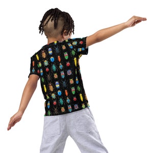 Bugs are crawling all over me! Kids crew neck t-shirt, Bug theme tee, fun bugs in full color, beetles and bugs