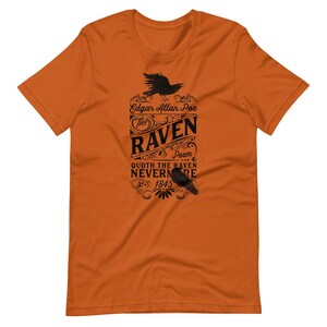 The Raven Shirt Edgar Allan Poe Dark Poetry Gothic Literature Tee image 5