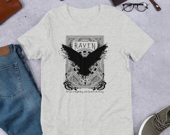 Edgar Allen Poe, The Raven Poem, Short-Sleeve T-Shirt Black Birds
