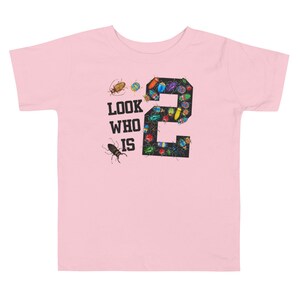 two year old, bug birthday party Toddler Short Sleeve Tee, look who is two, bug theme gift, bug theme party, toddler t-shirt, birthday