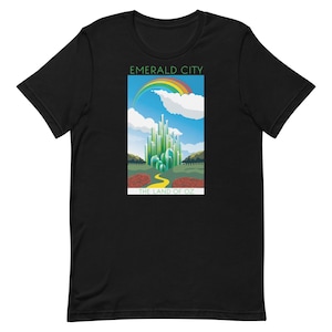 Emerald City T-Shirt: Vintage Wizard of Oz Art Deco Travel Poster