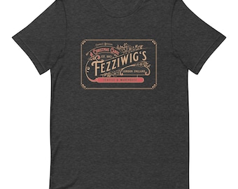 Fezziwigs Shop Tee: Scrooge And Marley Holiday Design - Ring-Spun Cotton, Side Seamed, Unisex Comfort Wear