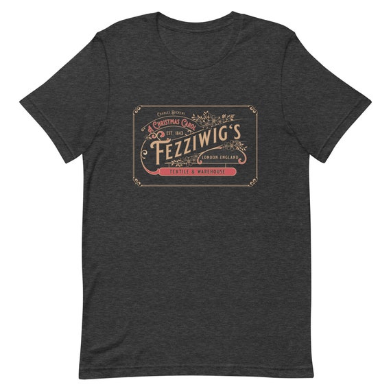 Fezziwigs Shop Tee: Scrooge And Marley Holiday Design - Ring-Spun Cotton, Side Seamed, Unisex Comfort Wear