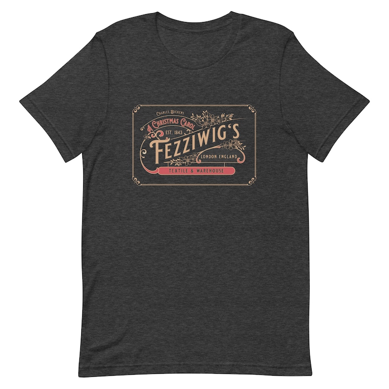 Unique Christmas Carol, Fezziwig's Shop, Unisex t-shirt, Scrooge and Marley,