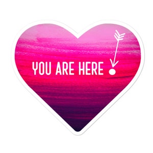 Ich liebe dich, Bubble-Free-Aufkleber, du bist in meinem Herzen, Kartenlesen, verlorener Aufkleber, I heart you, rosa Herzaufkleber, Autoaufkleber, Aufkleber