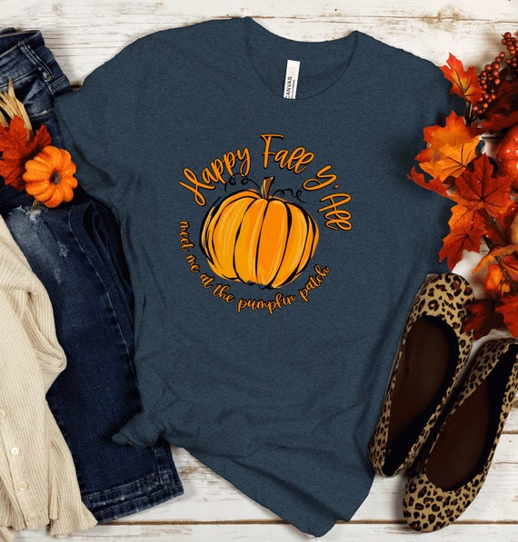 Women's Pumpkin Halloween Graphic Tee - Fall Short Sleeve T-Shirt, Thanksgiving Gift, Loose Fit - View #12
