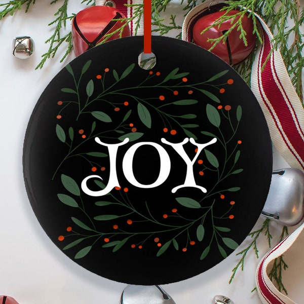 Joy, Porcelain Ornaments, Do You Love The Holidays? This Is For You. Great gift for under 15 dollars