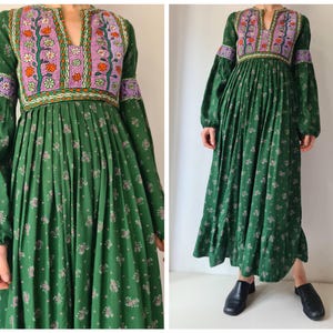 70s Embroidery Dress - Etsy