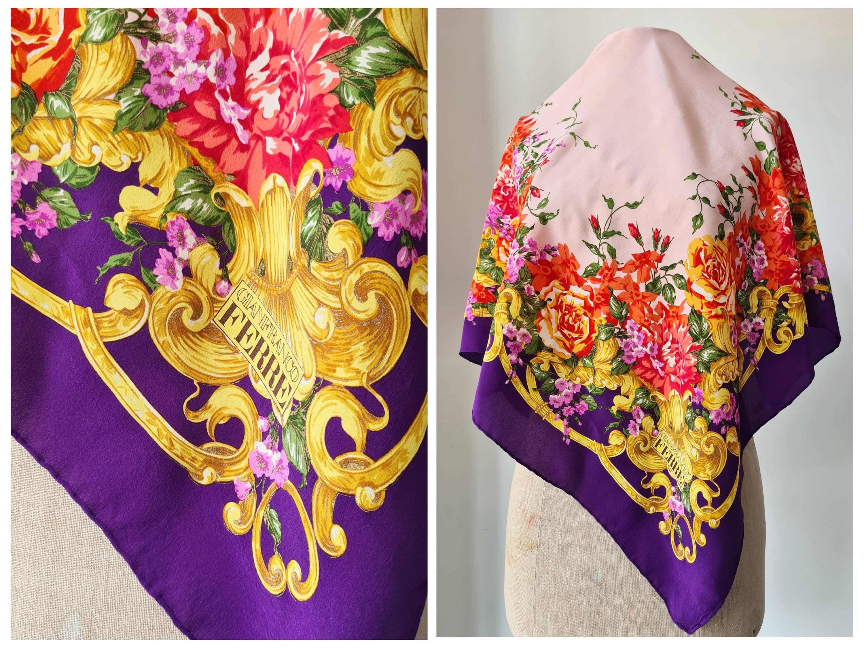 Gianfranco Ferre Silk Scarf - Etsy
