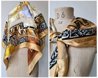 レオナール パリ - 2000年代の100%シルクスカーフ - Etsy 日本