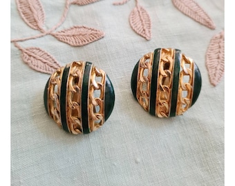 Orena chain clip earrings