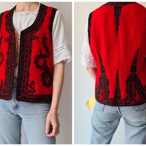 Vintage Romanian deadstock wool vest gilet waistcoat M