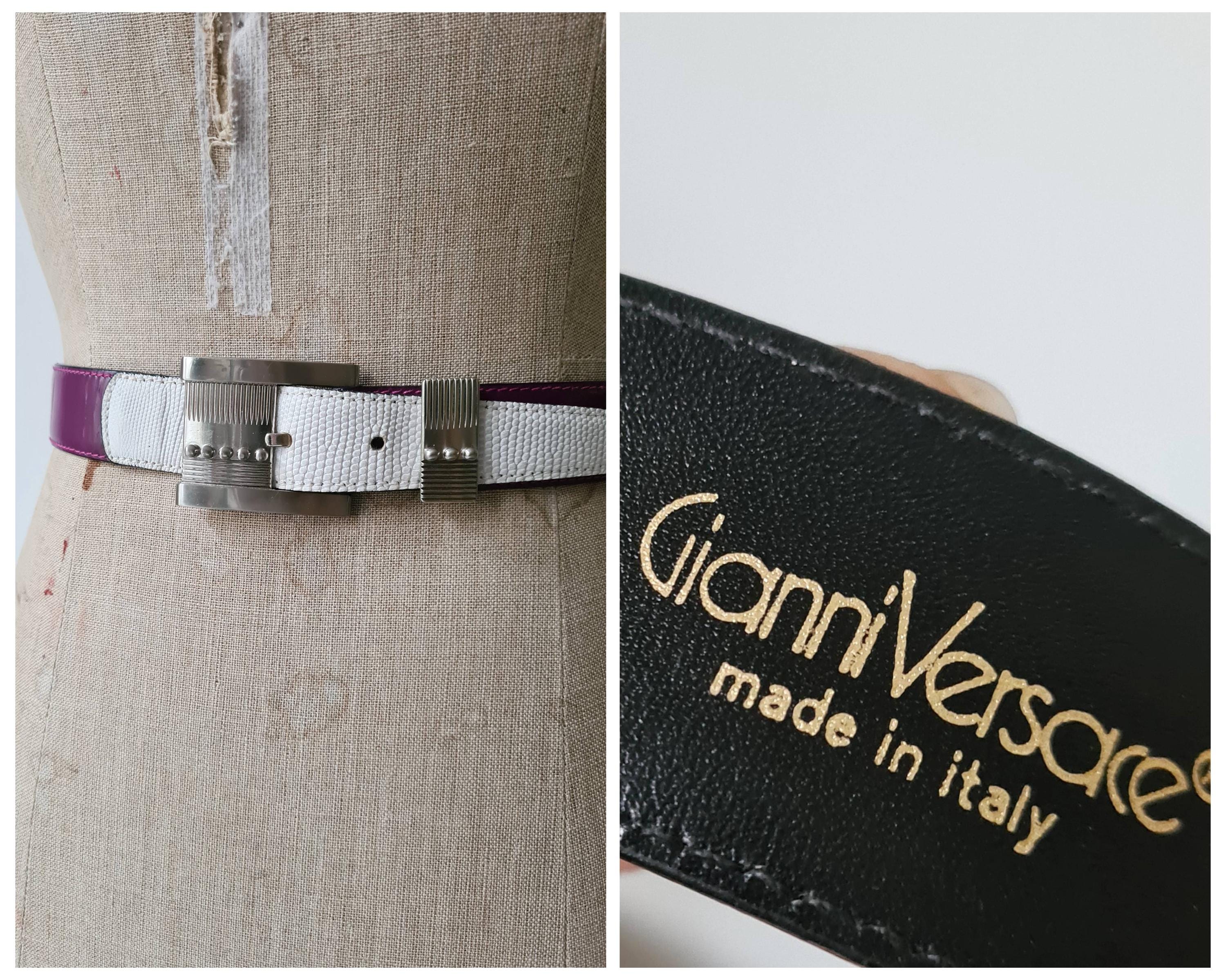 1980’s Gianni versace design belt Vintage Gianni Versace 1980's Leather Buckle Belt - Etsy