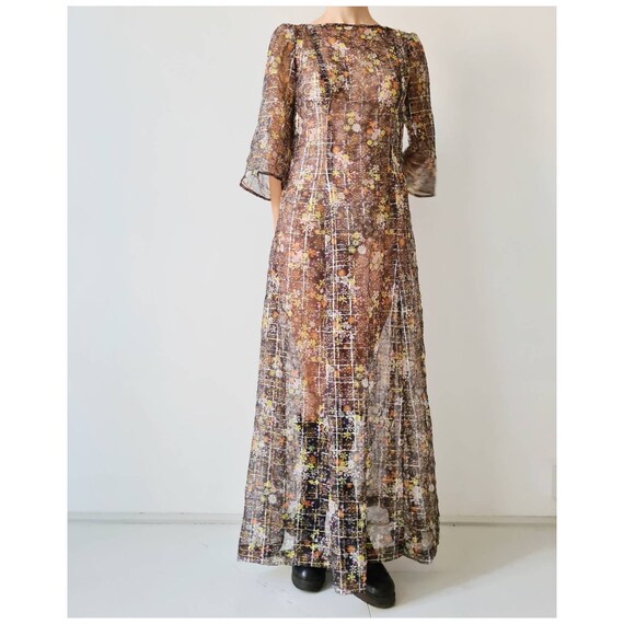Vintage delicate sheer lurex cocktail dress s