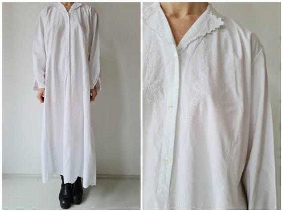 Vintage antique cotton french edwardian nightgown