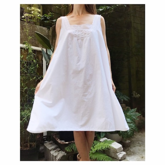 Vintage white cotton edwardian victorian french st