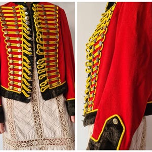 M Vintage cavalry military jacket costume