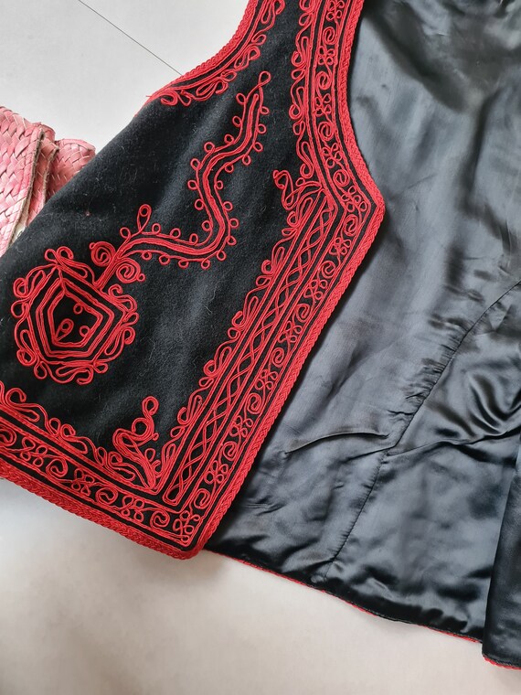 Vintage romanian deadstock wool embroidery waistc… - image 8