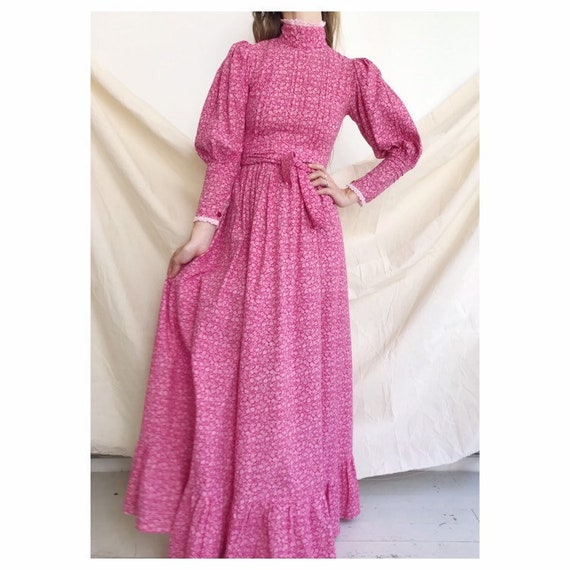 Vintage cotton laura ashley maxi prairie seventies