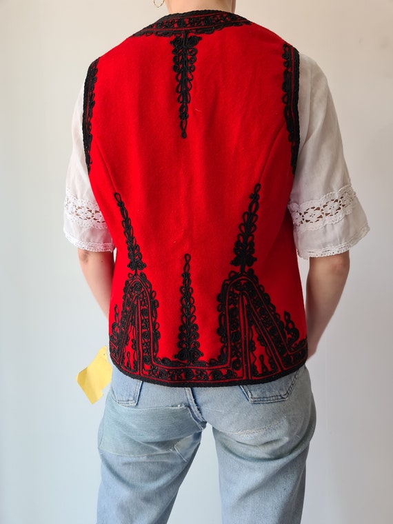 Vintage Romanian deadstock wool vest gilet waistc… - image 6