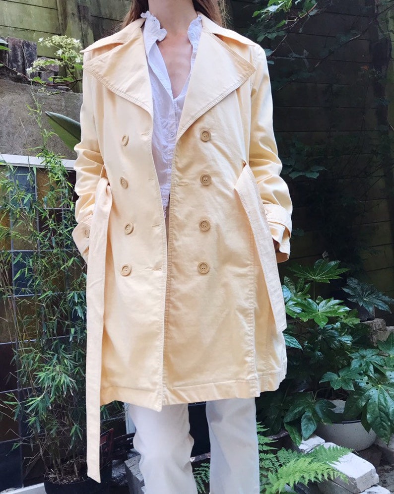 Vintage classic trenchcoat minimal 90's coat S | Etsy
