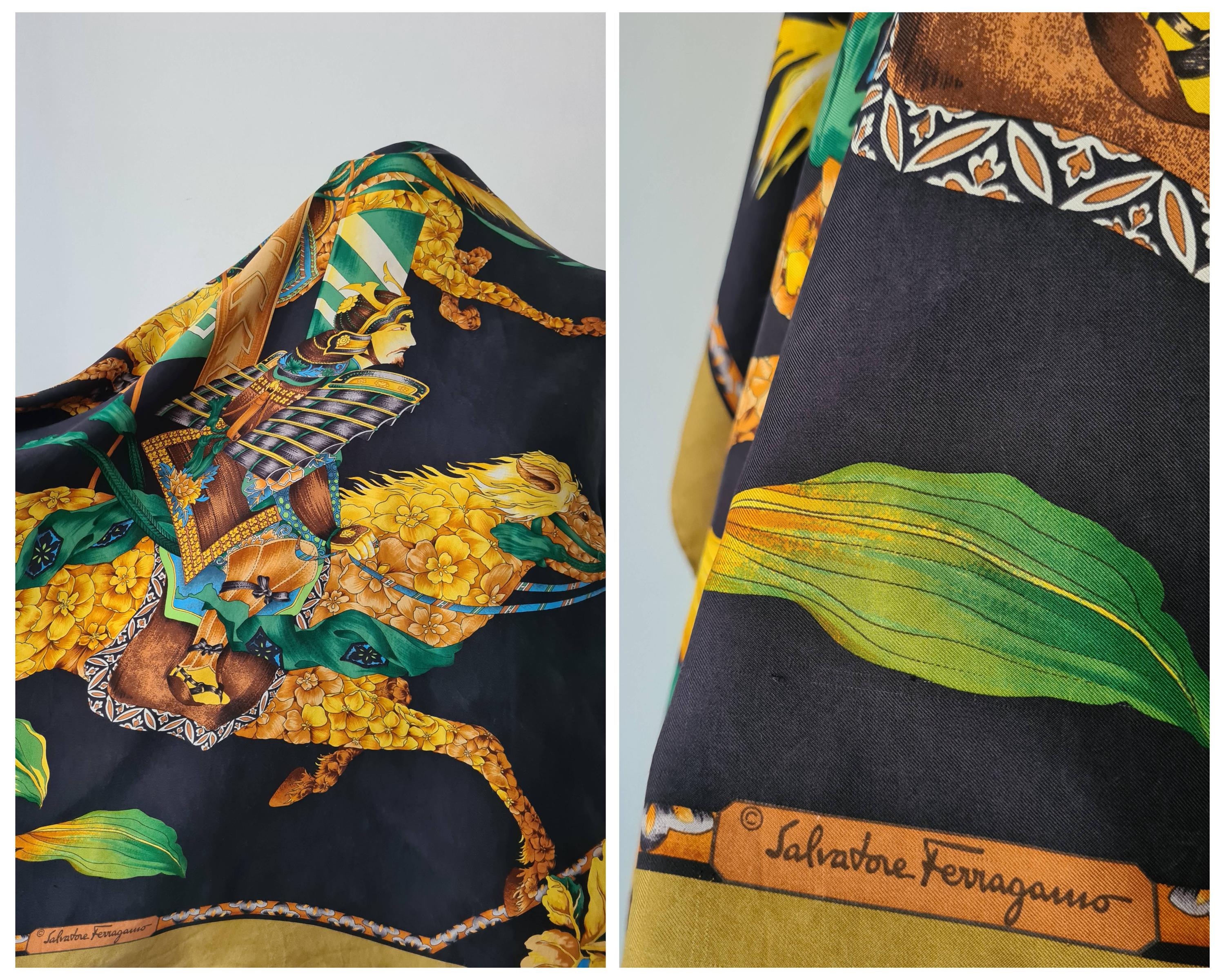 Salvatore Ferragamo Vintage Scarf - Etsy