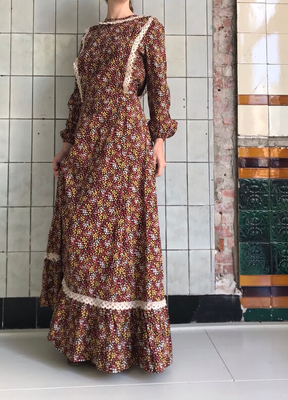 Vintage cotton prairie dress little woman peasant