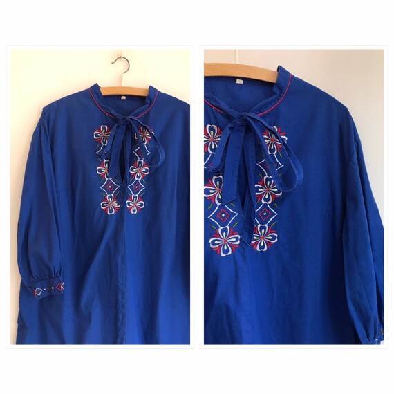 Vintage cotton folklore embroidery hippie bohemian