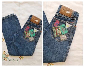 Size 116 patchwork kids jeans denim eighties