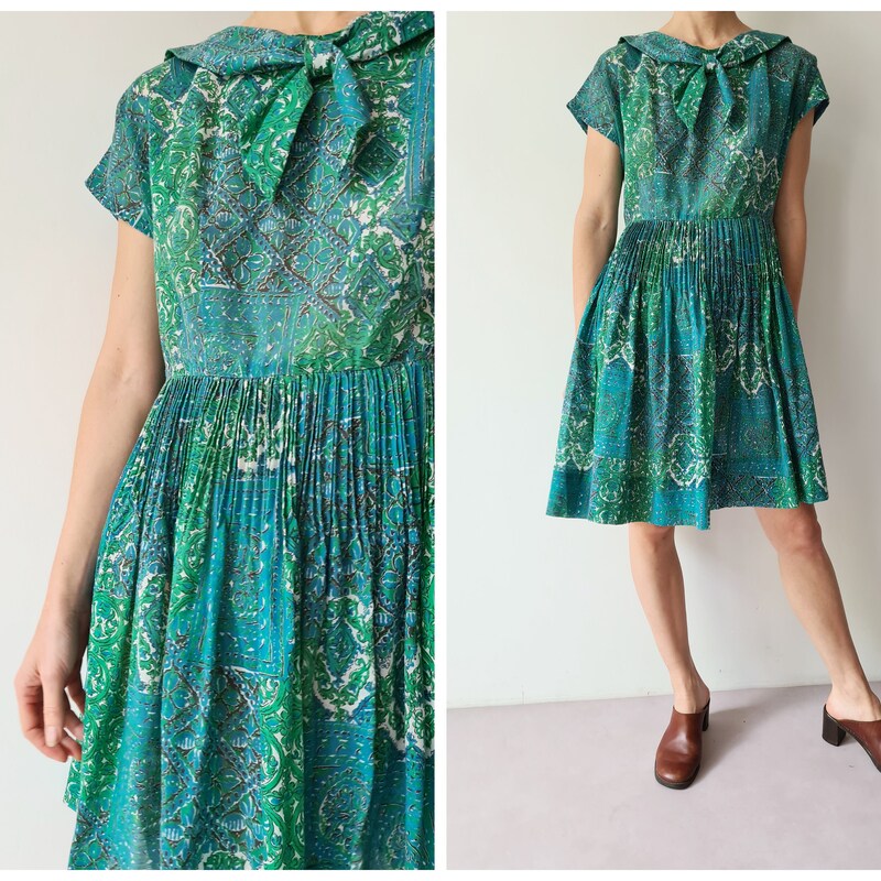 LONG SLEEVE SWING DRESS SWINGING SIXTIES