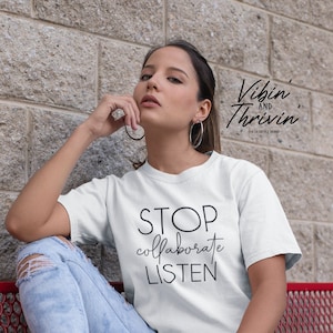 Stop Collaborate Listen Shirt, Unisex Graphic Shirt, 90's Rap Shirt