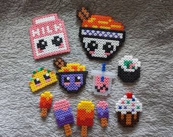 Food Perler Beads Food Hama Bead Crafts Food Iron Bead Patterns