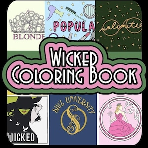 Wicked Coloring Book- Print at home Coloring Pages featuring Wicked Movie