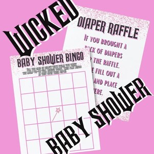 Häxtrollkarl Broadway-tema babyshower-spel/aktiviteter - Temapaket - Digital nedladdning