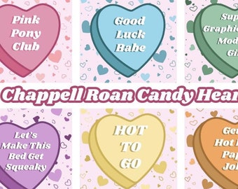 Digital Download Candy Heart Art Prints | Colorful Lyrics | Printable Home Decor | Instant Download for Music Fans & Collectors Pop