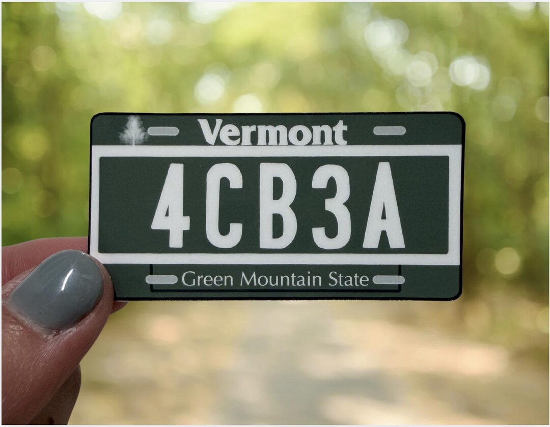 Vermont License Plate Sticker 4cb3a Inspired Waterproof Vinyl Sticker Indie Folk Sad Music