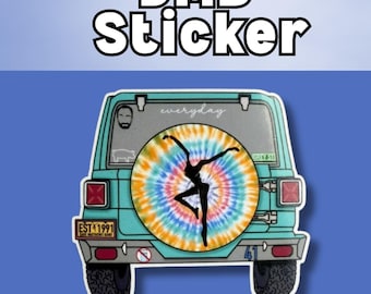 Dave Matthews Band Jeep Sticker, DMB Car Decal, Music Lover Sticker, Groovy Hippie Sticker, Fire Dancer Sticker Concert Series Fan