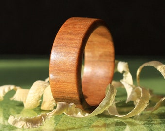 Anillo de madera para hombre y mujer, joyería de madera hecha a mano para hombre y mujer, anillos hechos de madera de manzano, anillos de boda, anillos de compromiso