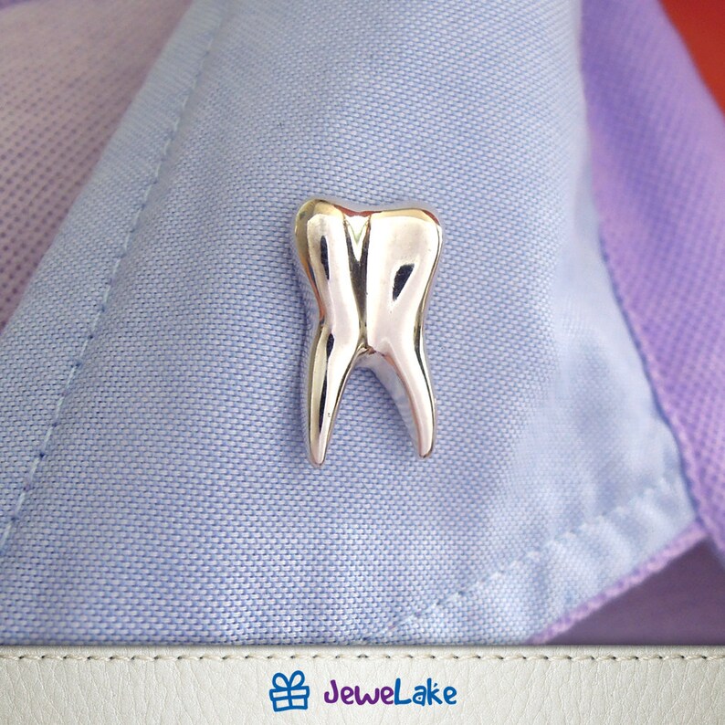 Dentist Gift Silver Tooth Jewelry Dental Assistant Brooch Etsy