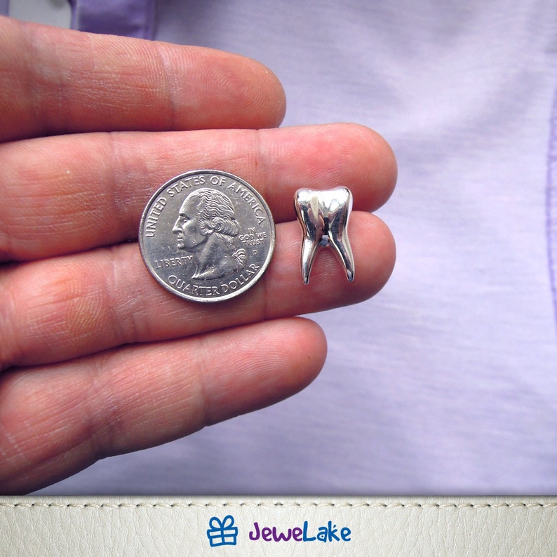 Dentist Gift Silver Tooth Jewelry Dental Assistant Brooch Etsy