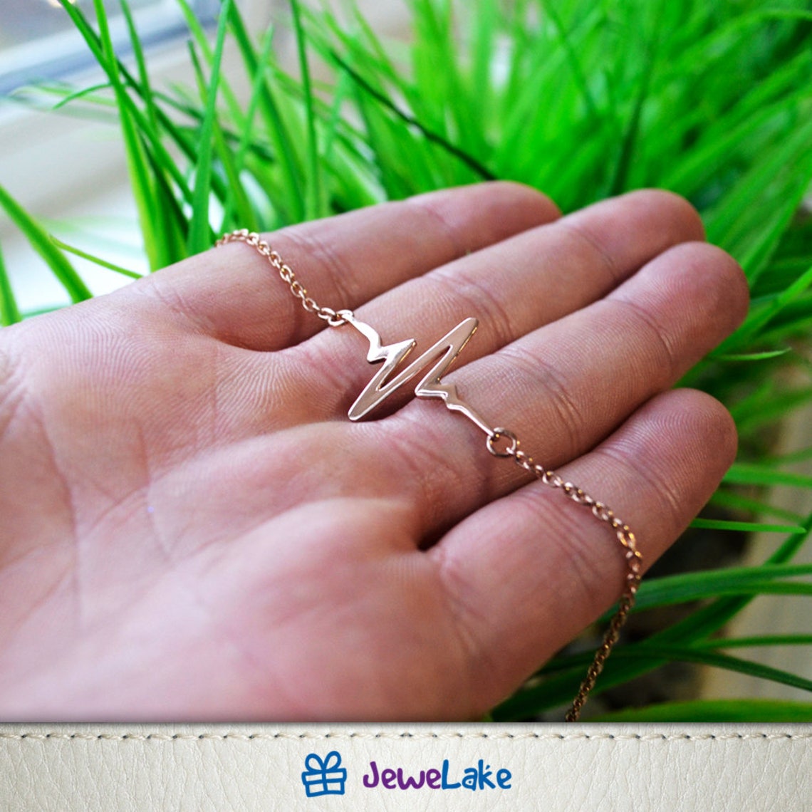 Gold EKG bracelet Heartbeat bracelet Ekg jewelry Heartbeat Etsy