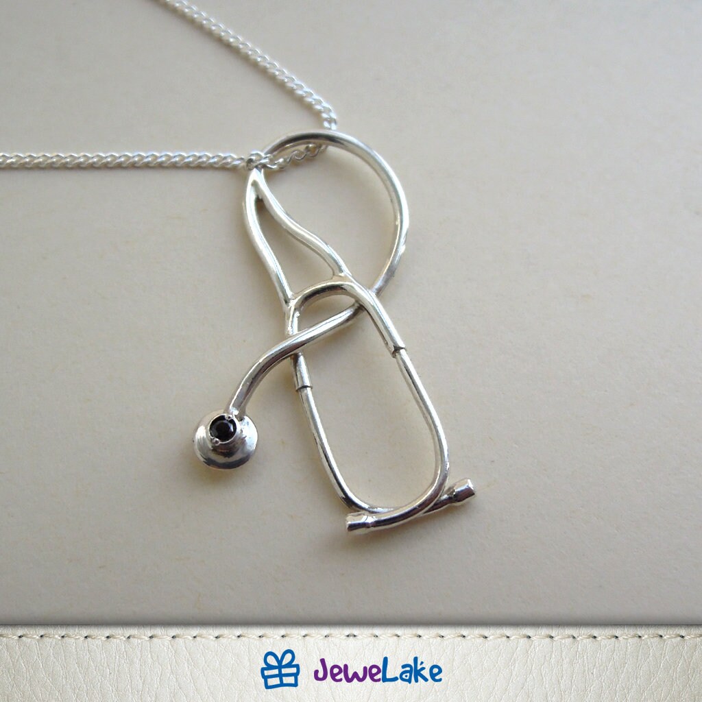 Stethoscope charm Doctor Gift Nurse Jewelry Medical necklace Etsy