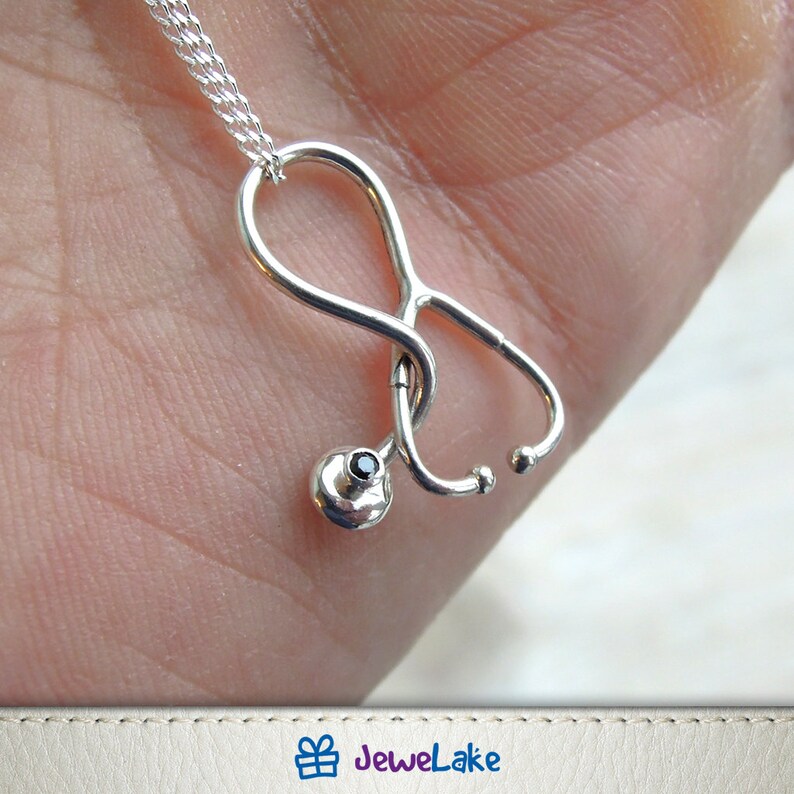 Stethoscope Charm Nurse Jewelry Doctor Gift necklace Medical Etsy