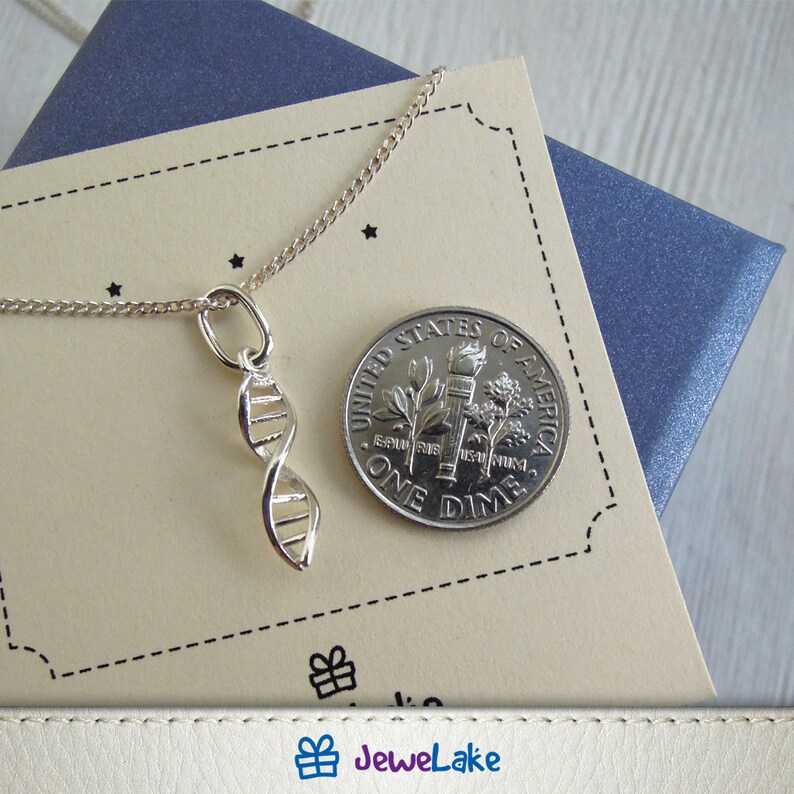 Dna jewelry charm sterling silver handmade Gift Etsy