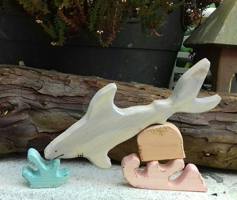 wooden shark toy