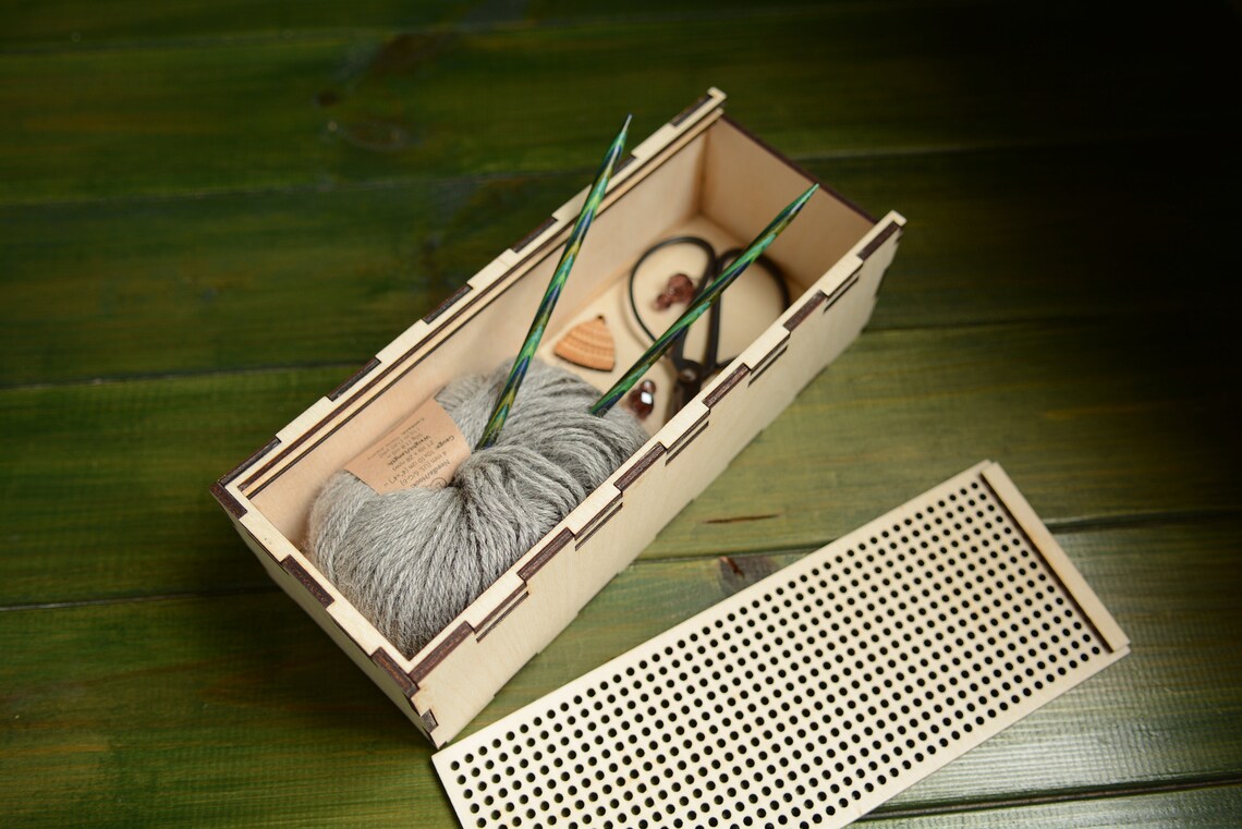 Box storage for knitting and crochet supplies and accessories Etsy