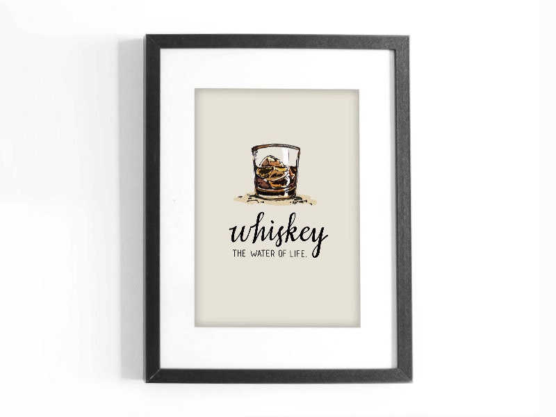 Quote whiskey the Water of Life Printable Colored - Etsy