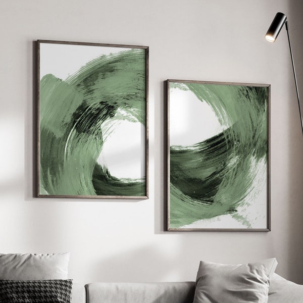 Green Gray Wall Art - Etsy